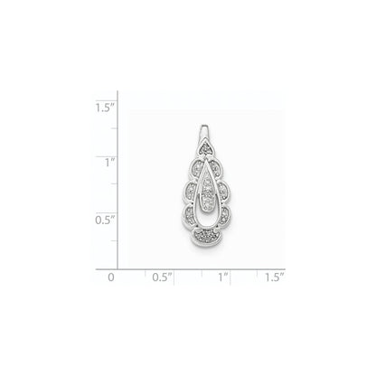 Anhänger aus 14K Weißgold mit echten Diamanten