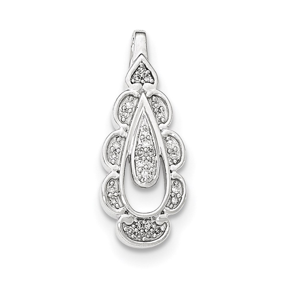 Anhänger aus 14K Weißgold mit echten Diamanten