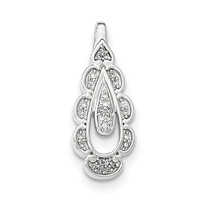 Anhänger aus 14K Weißgold mit echten Diamanten