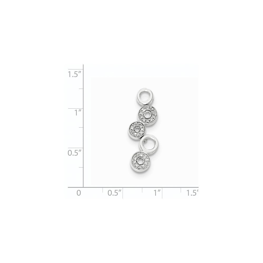 14K Weißgold Echt Diamant Kette Anhänger