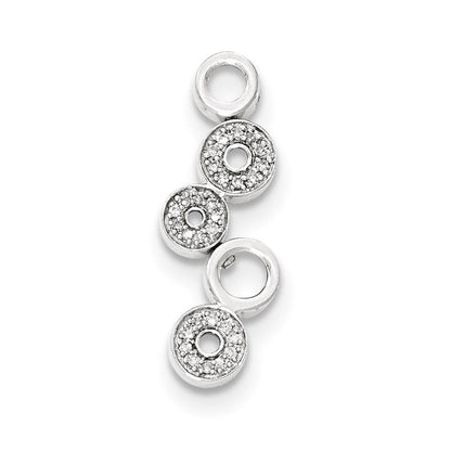 14K Weißgold Echt Diamant Kette Anhänger