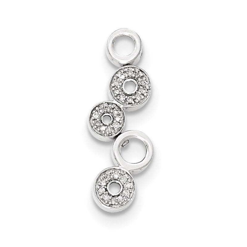 14K Weißgold Echt Diamant Kette Anhänger