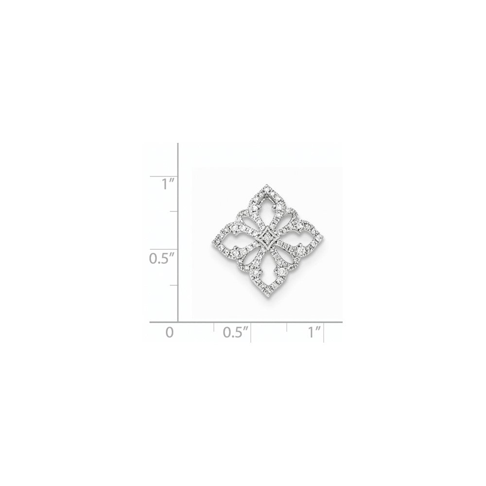 14K Weiß Goldreal Diamant Durchbrochen Kette Anhänger