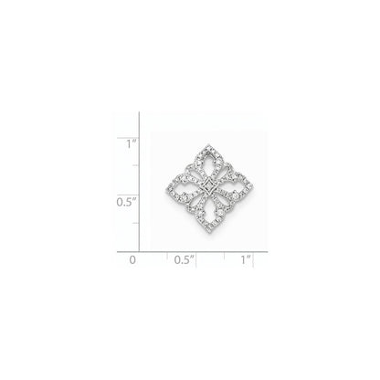 14K Weiß Goldreal Diamant Durchbrochen Kette Anhänger