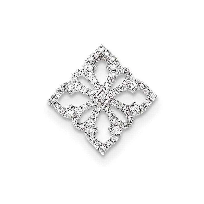 14K Weiß Goldreal Diamant Durchbrochen Kette Anhänger