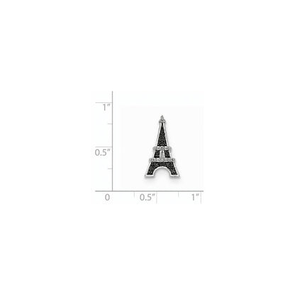 14kt Weißgold Echt Diamant/black Echt Diamant Eiffel Tower Kette Anhänger Kette Anhänger