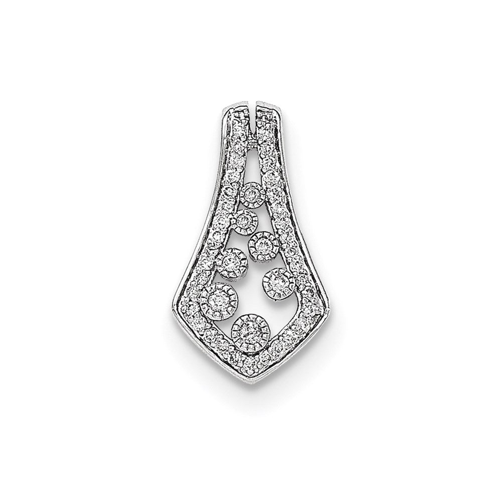14K Weißgold Echt Diamant Kette Anhänger