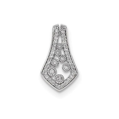14K Weißgold Echt Diamant Kette Anhänger