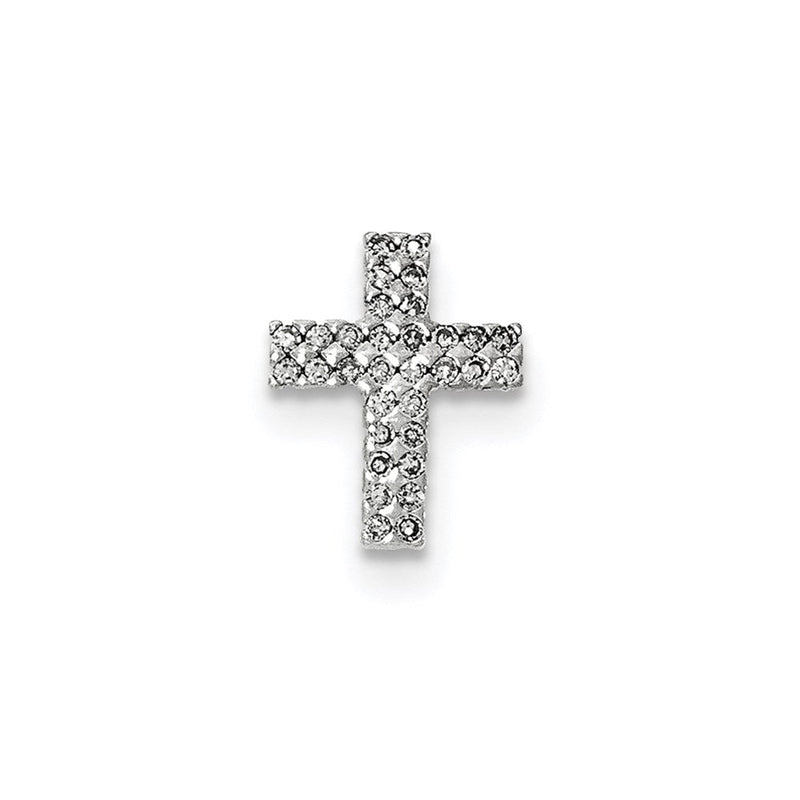 Kreuzanhänger aus 14K Weißgold mit Diamanten