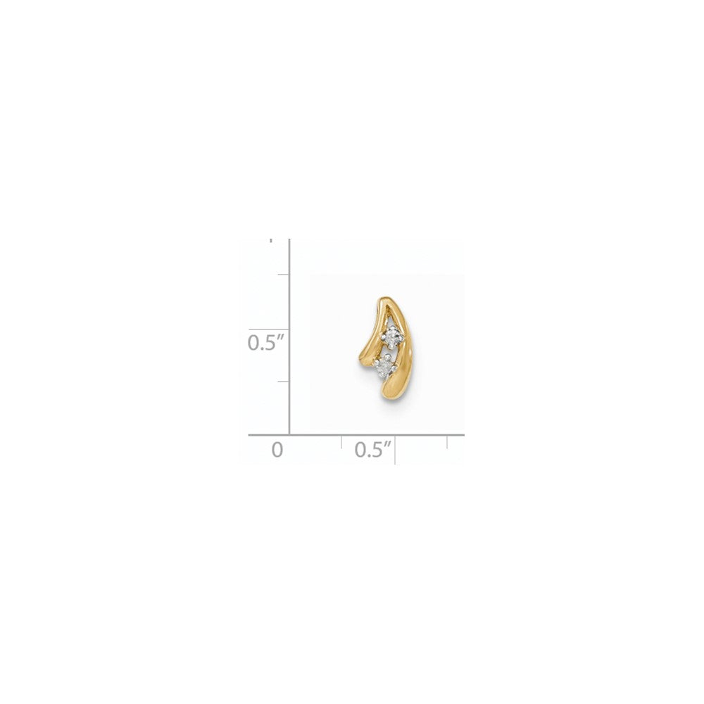 14K Gelbgold Echt Diamant Kette Anhänger