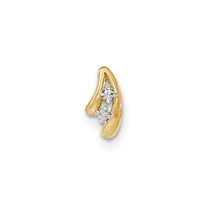 14K Gelbgold Echt Diamant Kette Anhänger