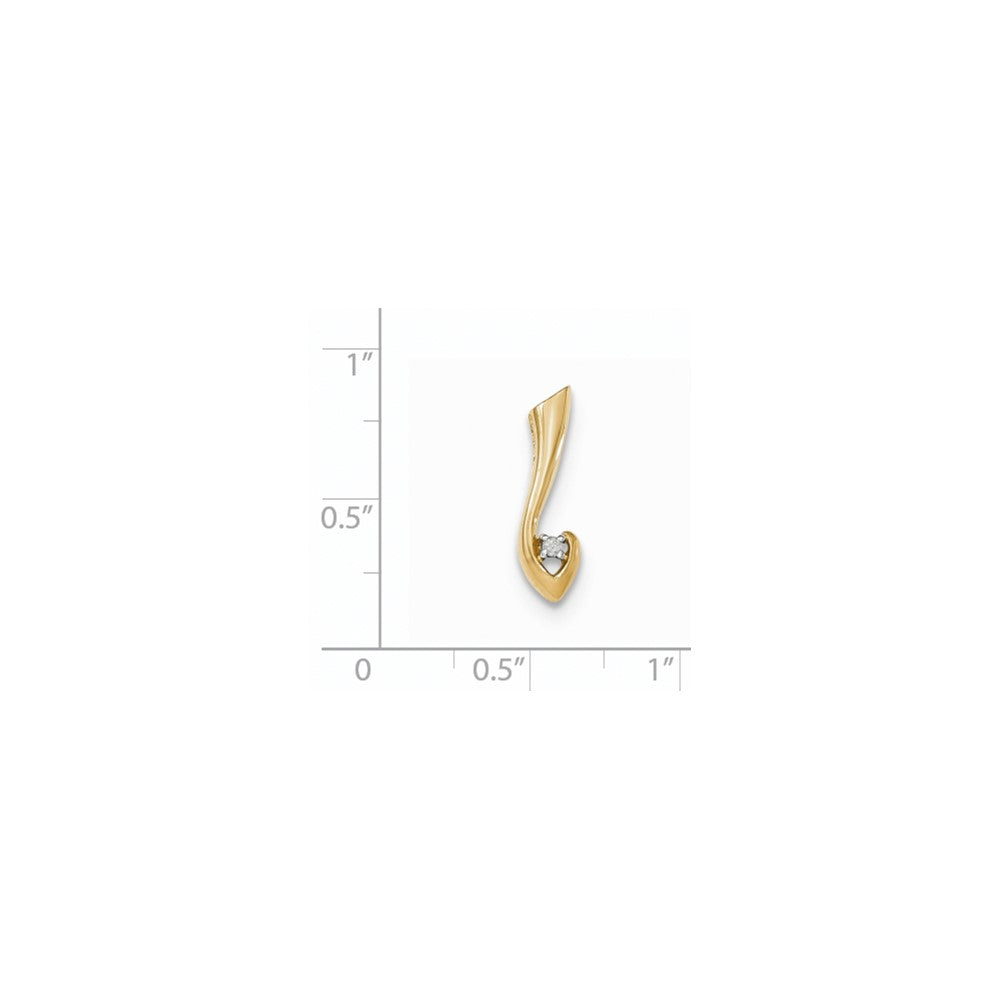 14K Gelbgold Echt Diamant Kette Anhänger