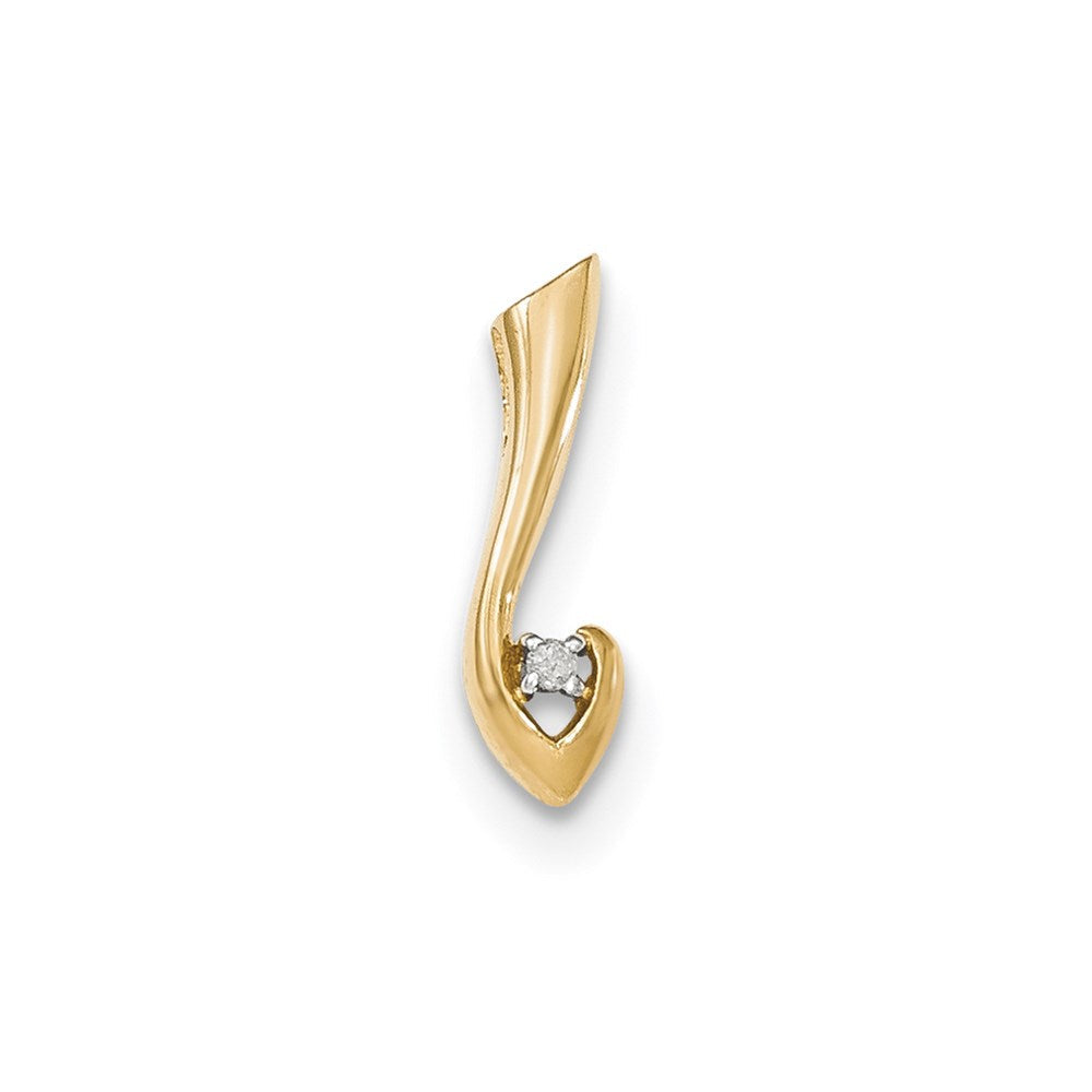 14K Gelbgold Echt Diamant Kette Anhänger