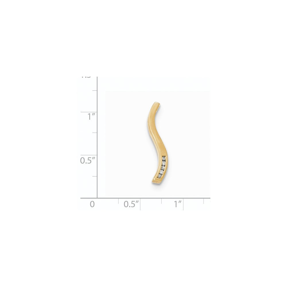 14K Gelbgold Echt Diamant Kette Anhänger