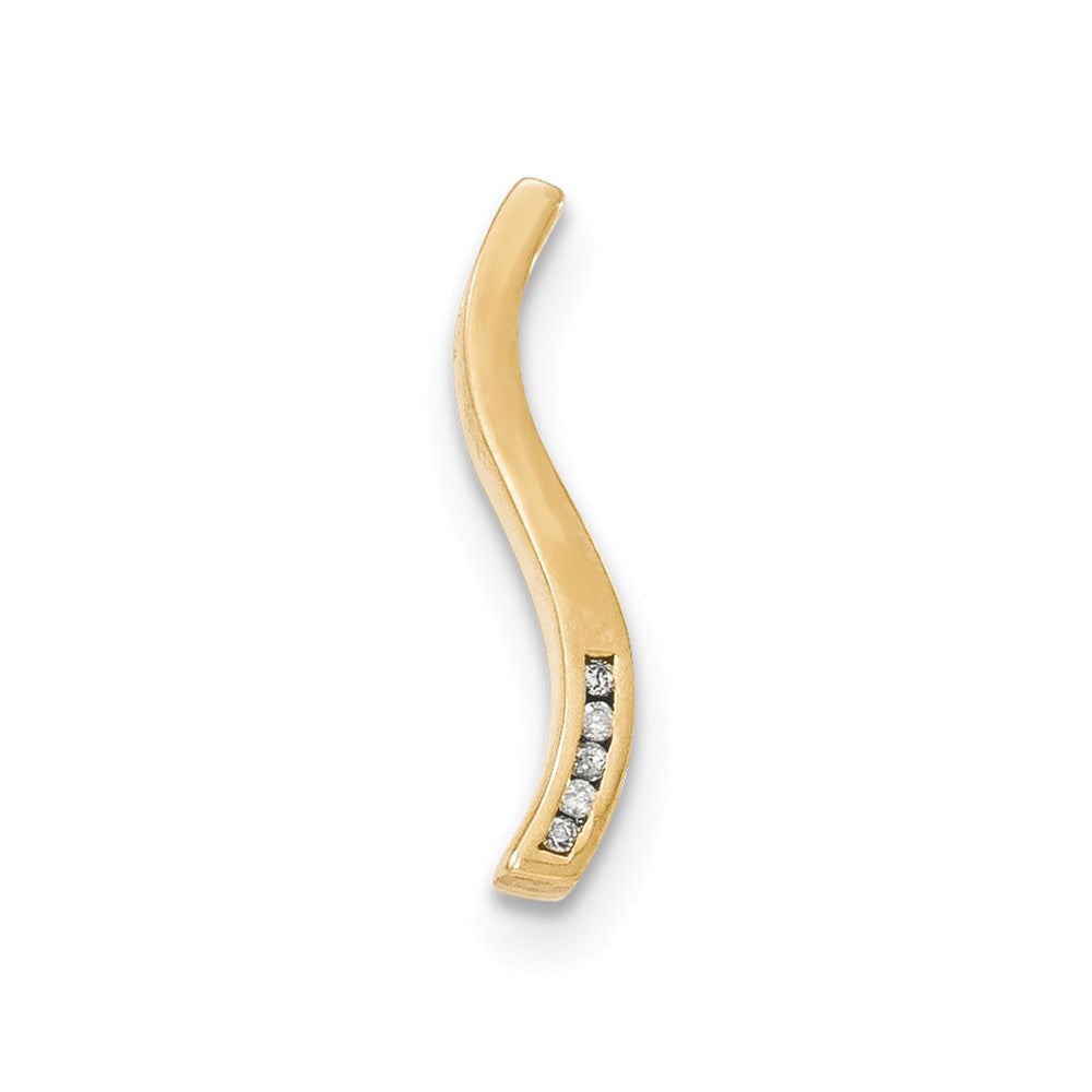 14K Gelbgold Echt Diamant Kette Anhänger
