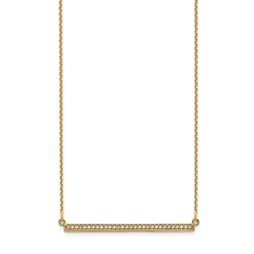 14K Gelbgold Echt Diamant Stab Halskette