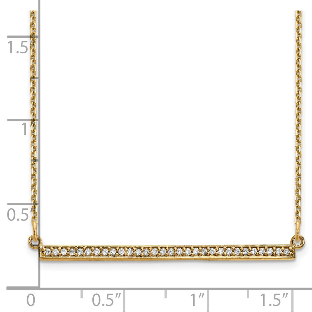 14K Gelbgold Echt Diamant Stab Halskette