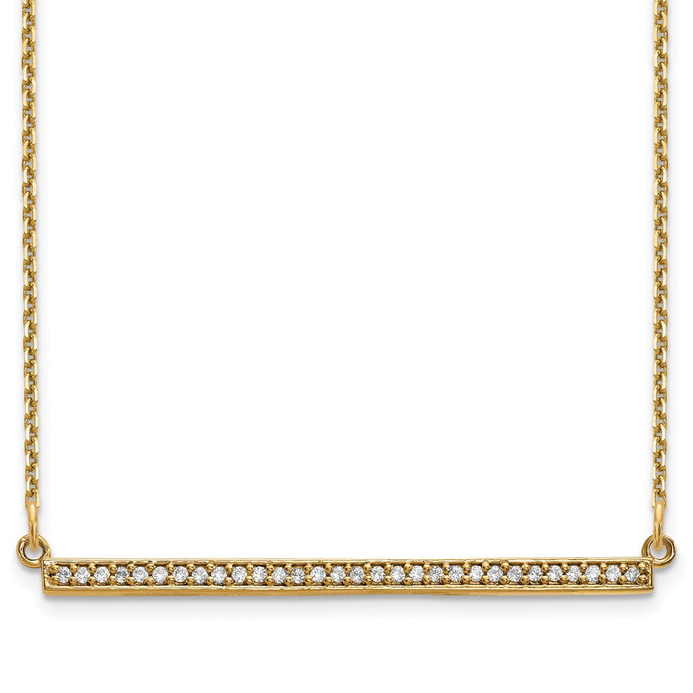 14K Gelbgold Echt Diamant Stab Halskette