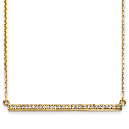 14K Gelbgold Echt Diamant Stab Halskette