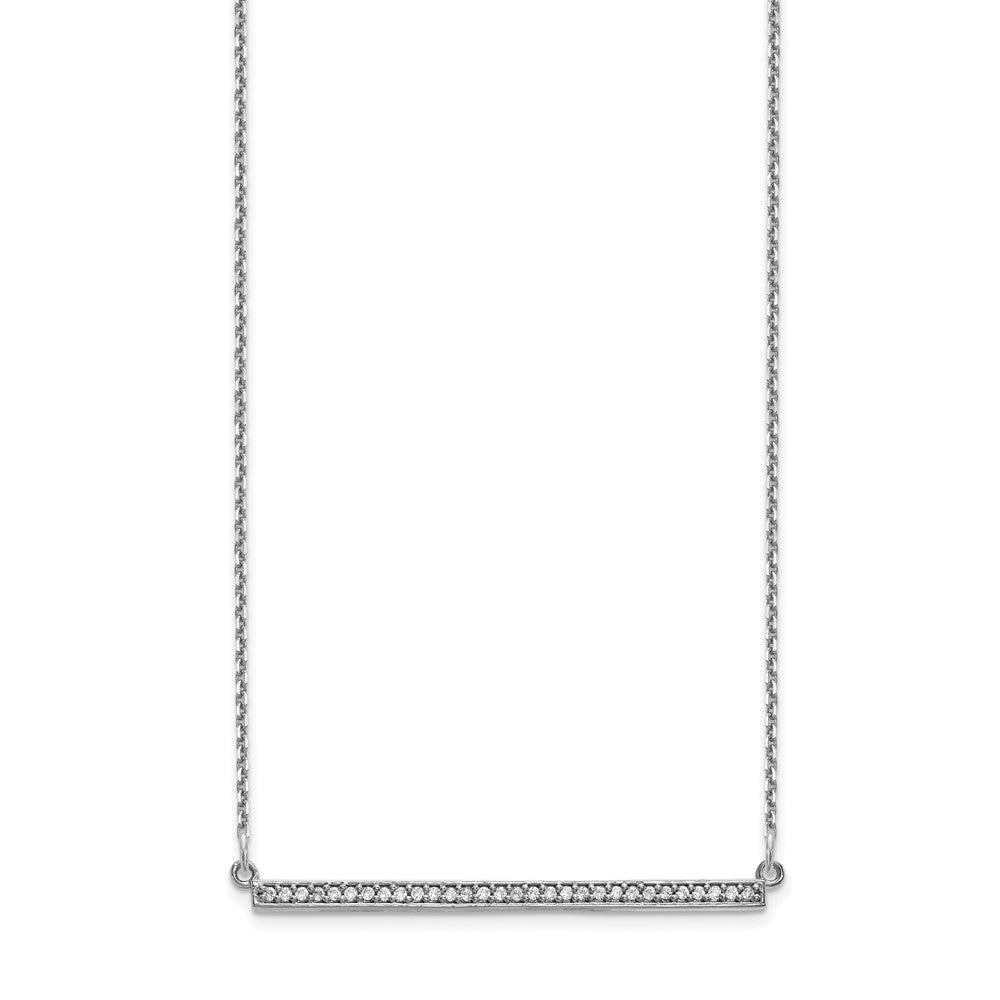 14K Weißgold Echt Diamant Stab Halskette
