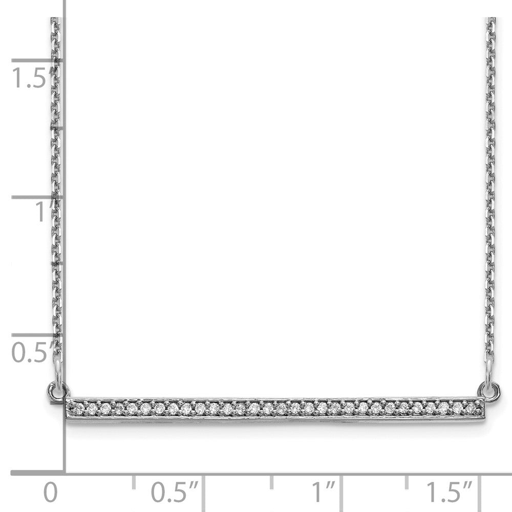 14K Weißgold Echt Diamant Stab Halskette