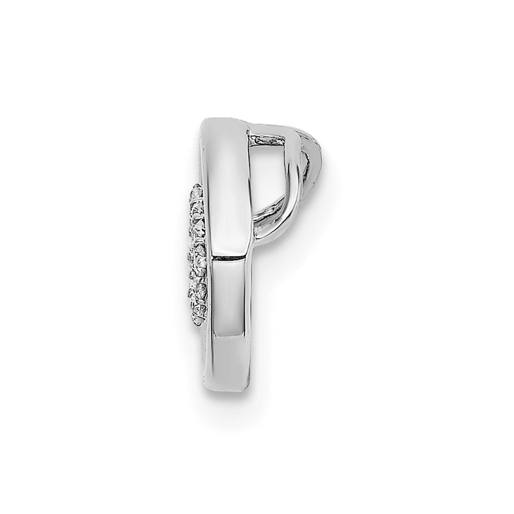14 Karat Weißgold 0,10 ct. Diamant-Halo-Anhänger „Böser Blick" zum Aufreihen