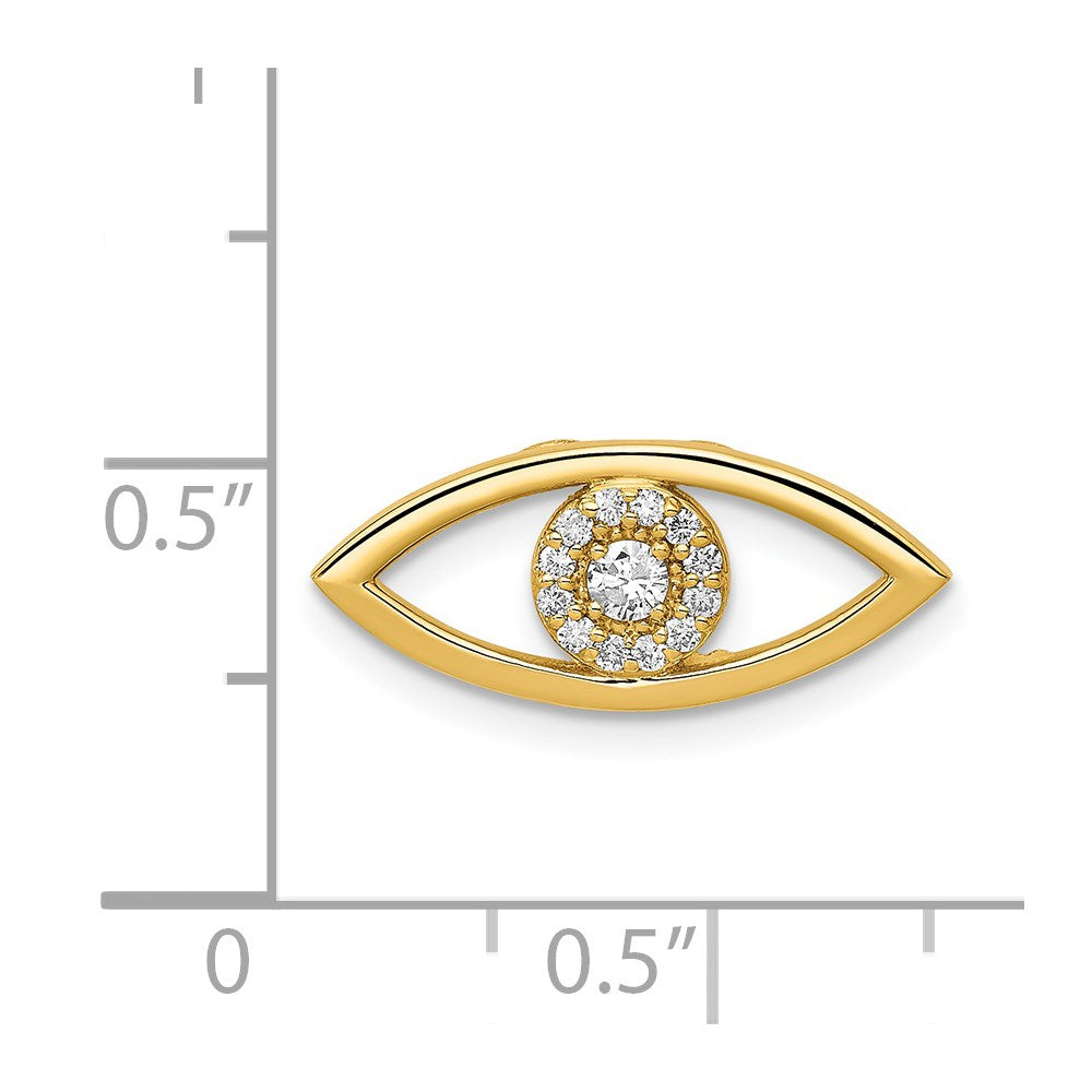 14K 0,125 ct. Diamant-Anhänger „Böser Blick“ zum Aufziehen für Kette