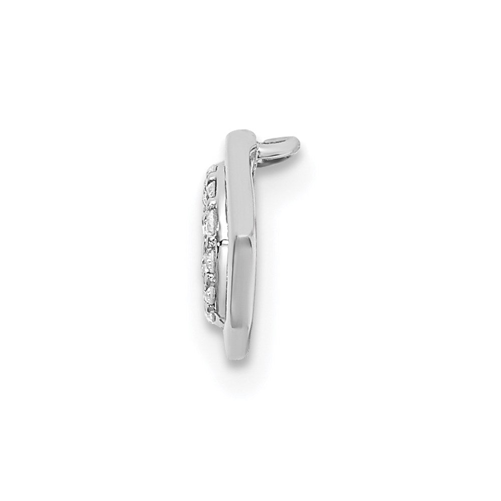 14K Weißgold 0,125 ct. Diamant Nazar-Amulett-Anhänger