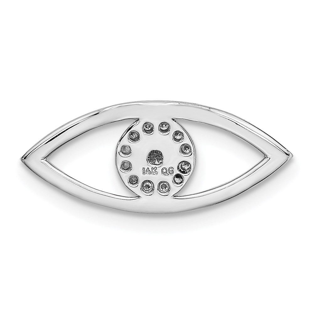 14K Weißgold 0,125 ct. Diamant Nazar-Amulett-Anhänger