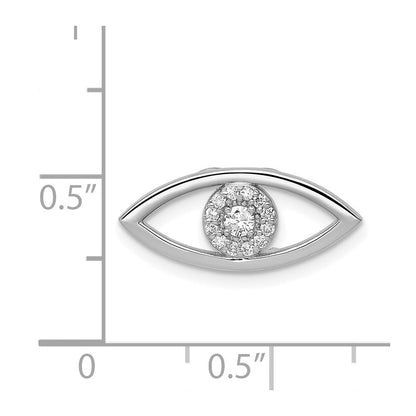 14K Weißgold 0,125 ct. Diamant Nazar-Amulett-Anhänger