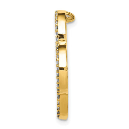 14K Gold Anhänger mit Kleeblattdesign und Diamanten