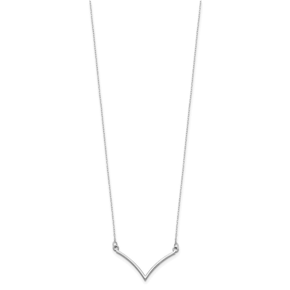 14K Weißgold V Halskette