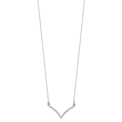 14K Weißgold V Halskette