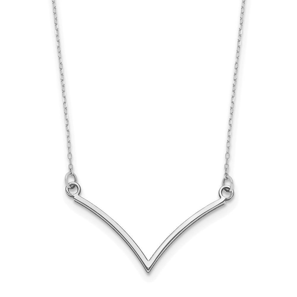 14K Weißgold V Halskette