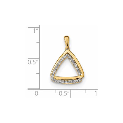14K Gelbgold Anhänger mit echtem Diamant