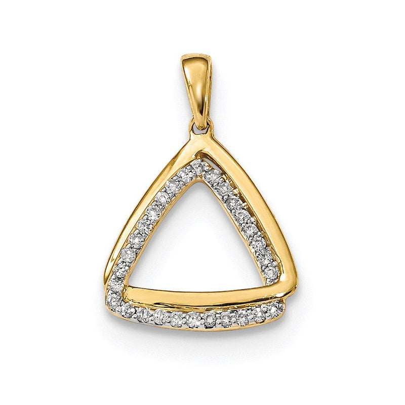 14K Gelbgold Anhänger mit echtem Diamant