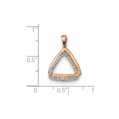 14K Roségold Anhänger mit echtem Diamant