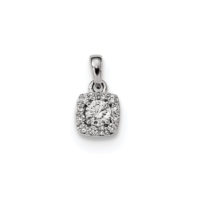14K Weißgold Diamant-Anhänger