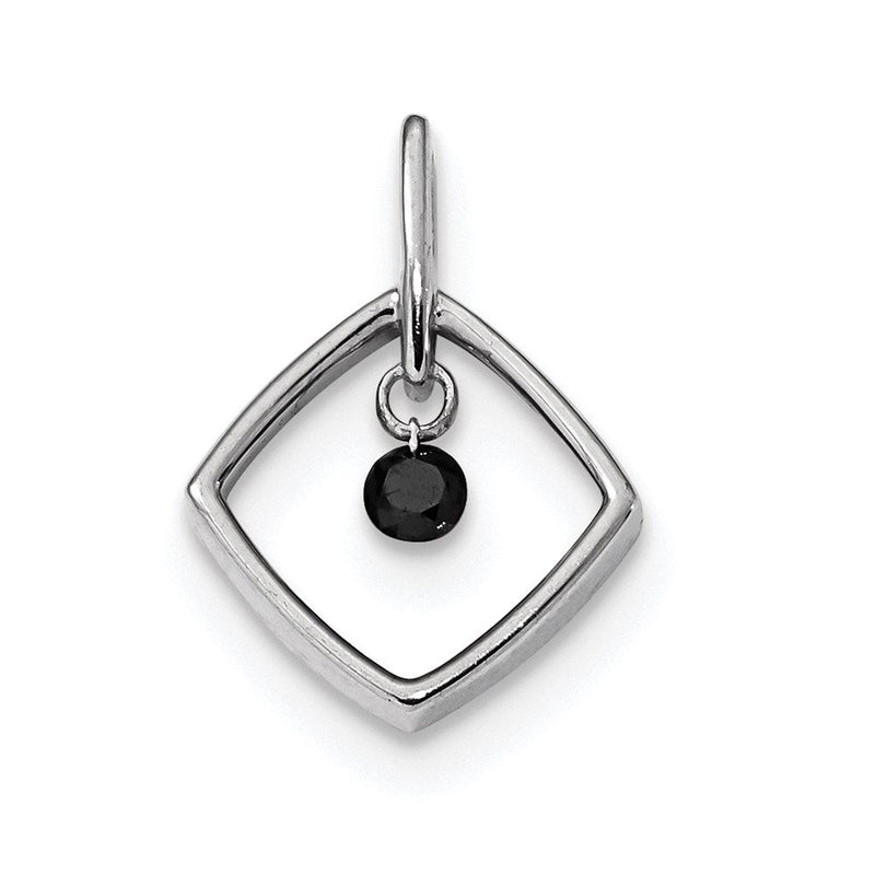 14K Weißgold Diamant-Anhänger mit schwarzen Diamanten