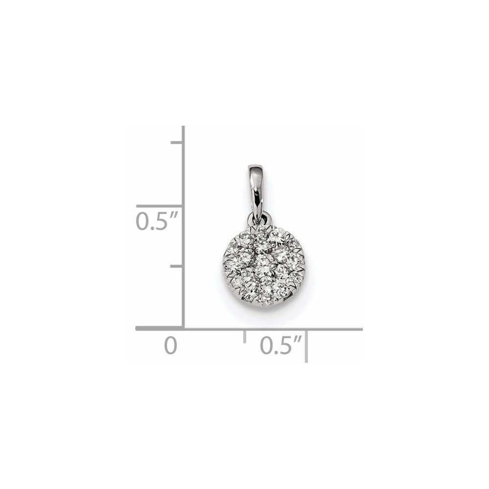 14K Weißgold Echtdiamant-Anhänger