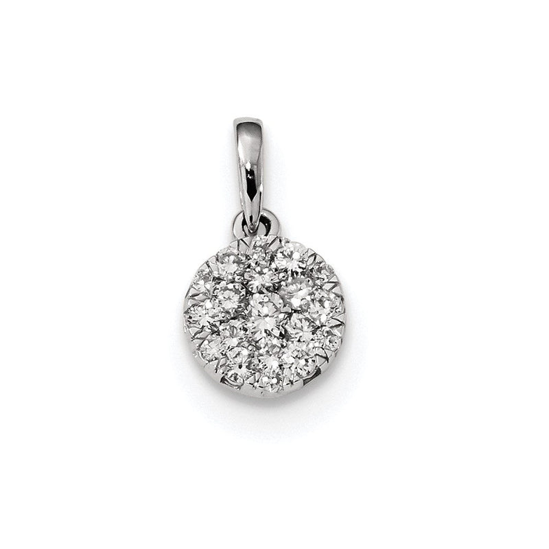 14K Weißgold Echtdiamant-Anhänger