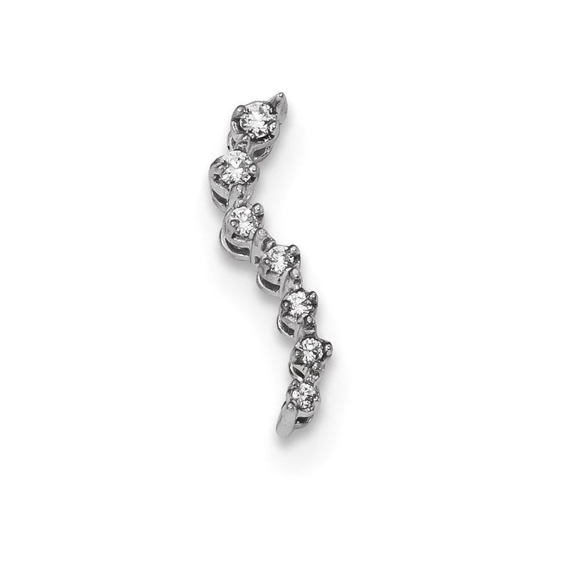 14K Weißgold Diamant-Anhänger zum Aufschieben
