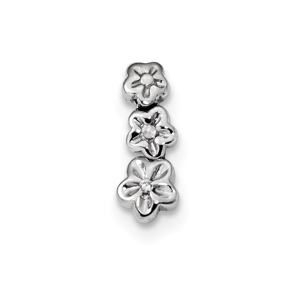 14K Weißgold Echter Diamant Anhänger