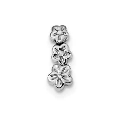 14K Weißgold Echter Diamant Anhänger