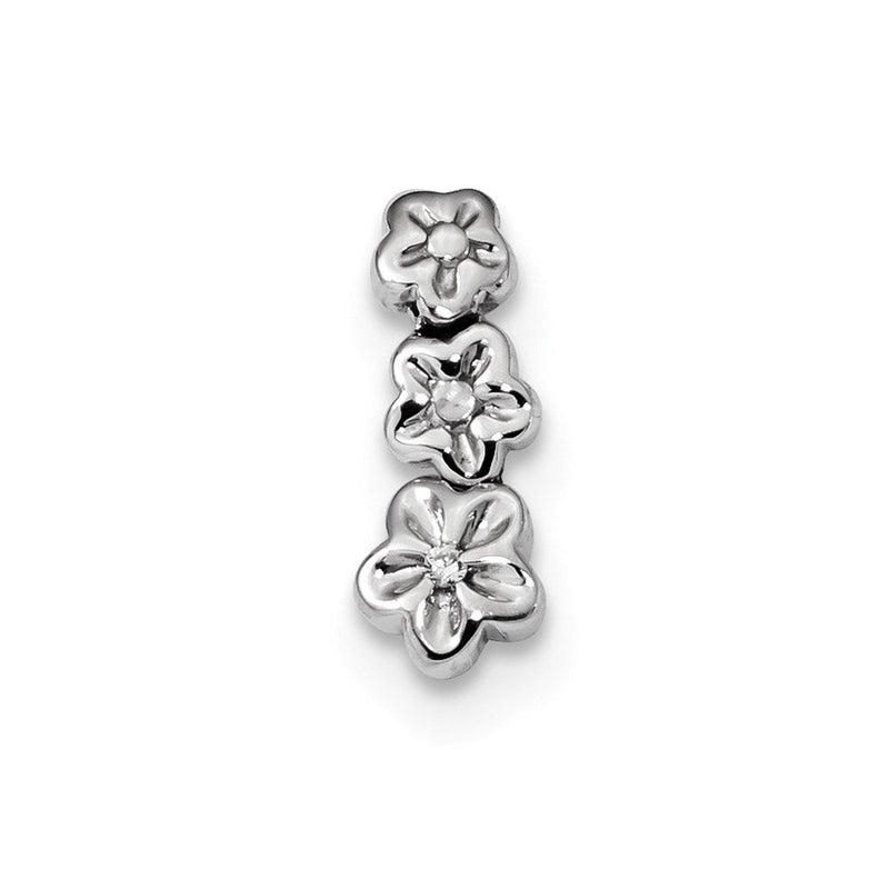 14K Weißgold Echter Diamant Anhänger