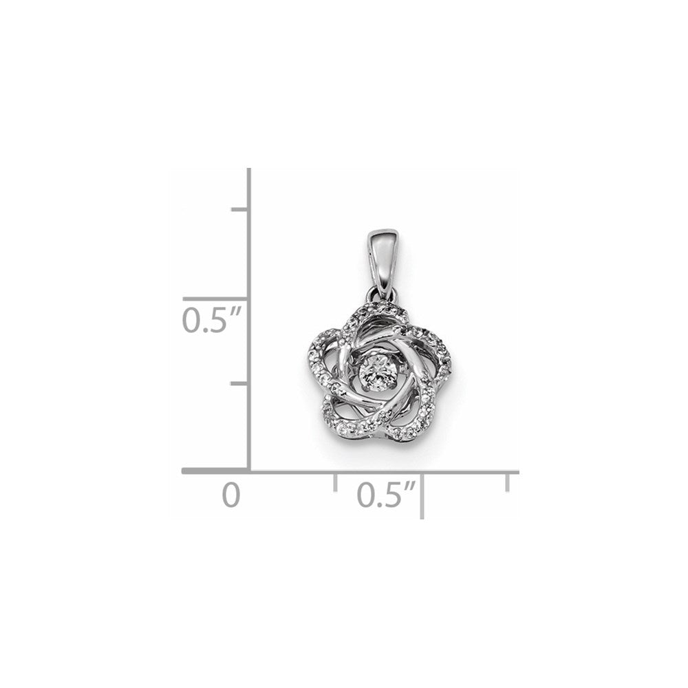 14K Weißgold Anhänger mit brillanten echten Diamanten