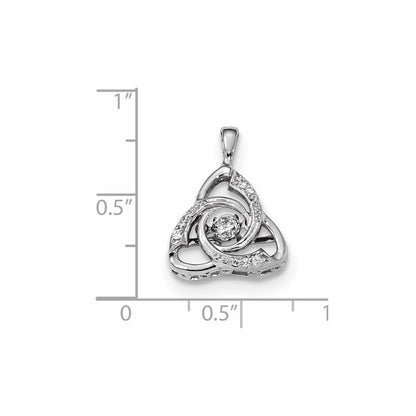 14K Weißgold Anhänger mit strahlendem echten Diamanten