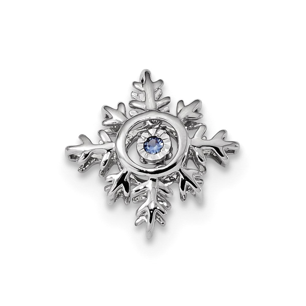 14K Weißgold Anhänger mit funkelnden echten Diamanten