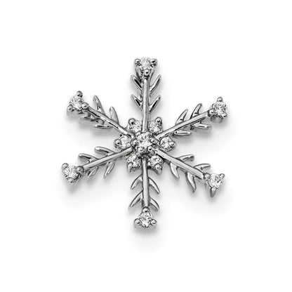 14K Weißgold Anhänger mit echtem Diamant