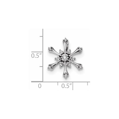 14K Weißgold Anhänger mit echtem Diamant